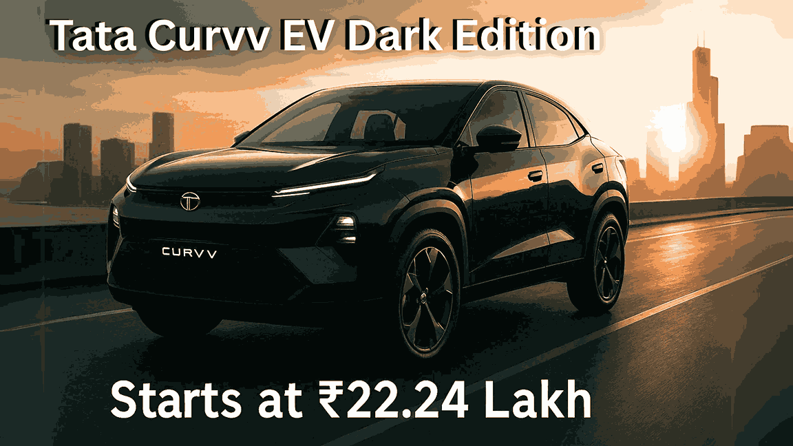 Tata Curvv EV Dark Edition price starts at Rs 22.24 lakh